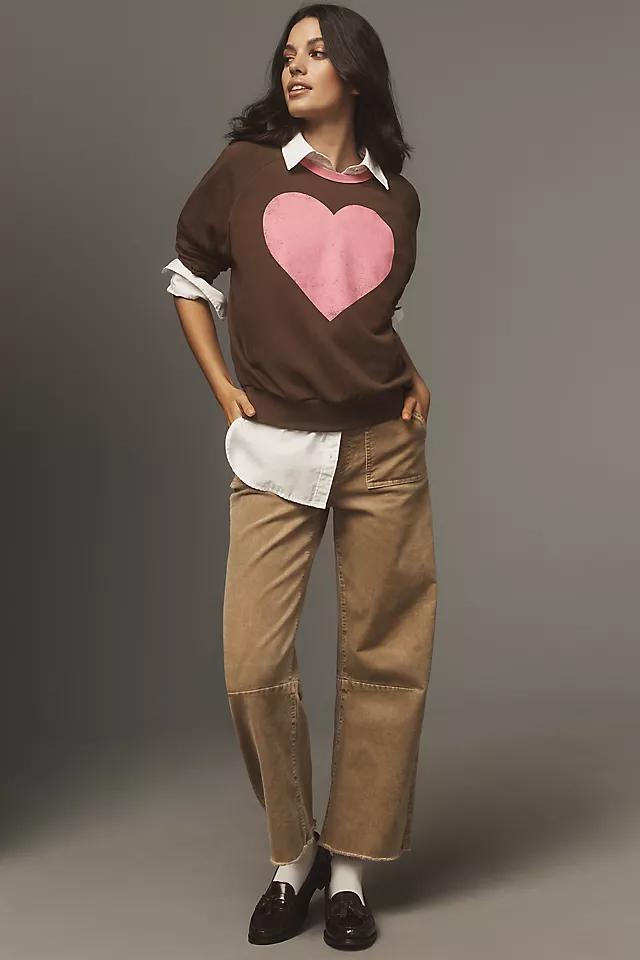 Letluv Heart Ringer Graphic Sweatshirt Product Image