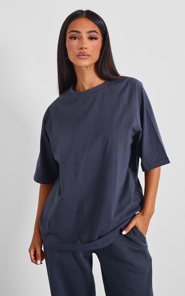  Petite Charcoal Oversized T-shirt Product Image