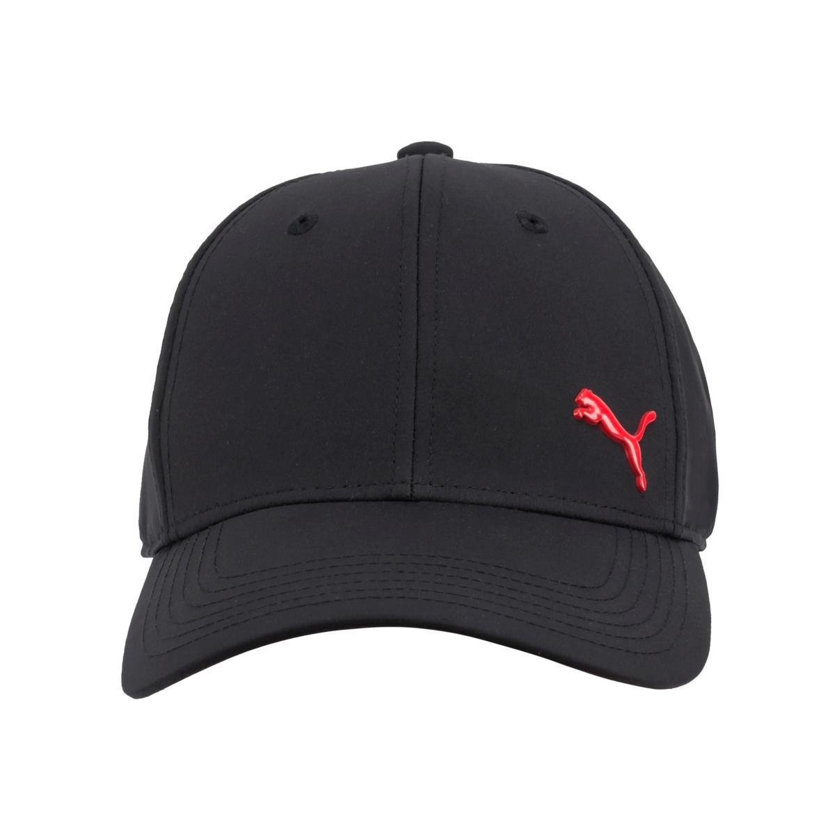 Puma Mens Alloy Solid Color Cat Logo Stretch Fit Cap Traditional/Black Product Image