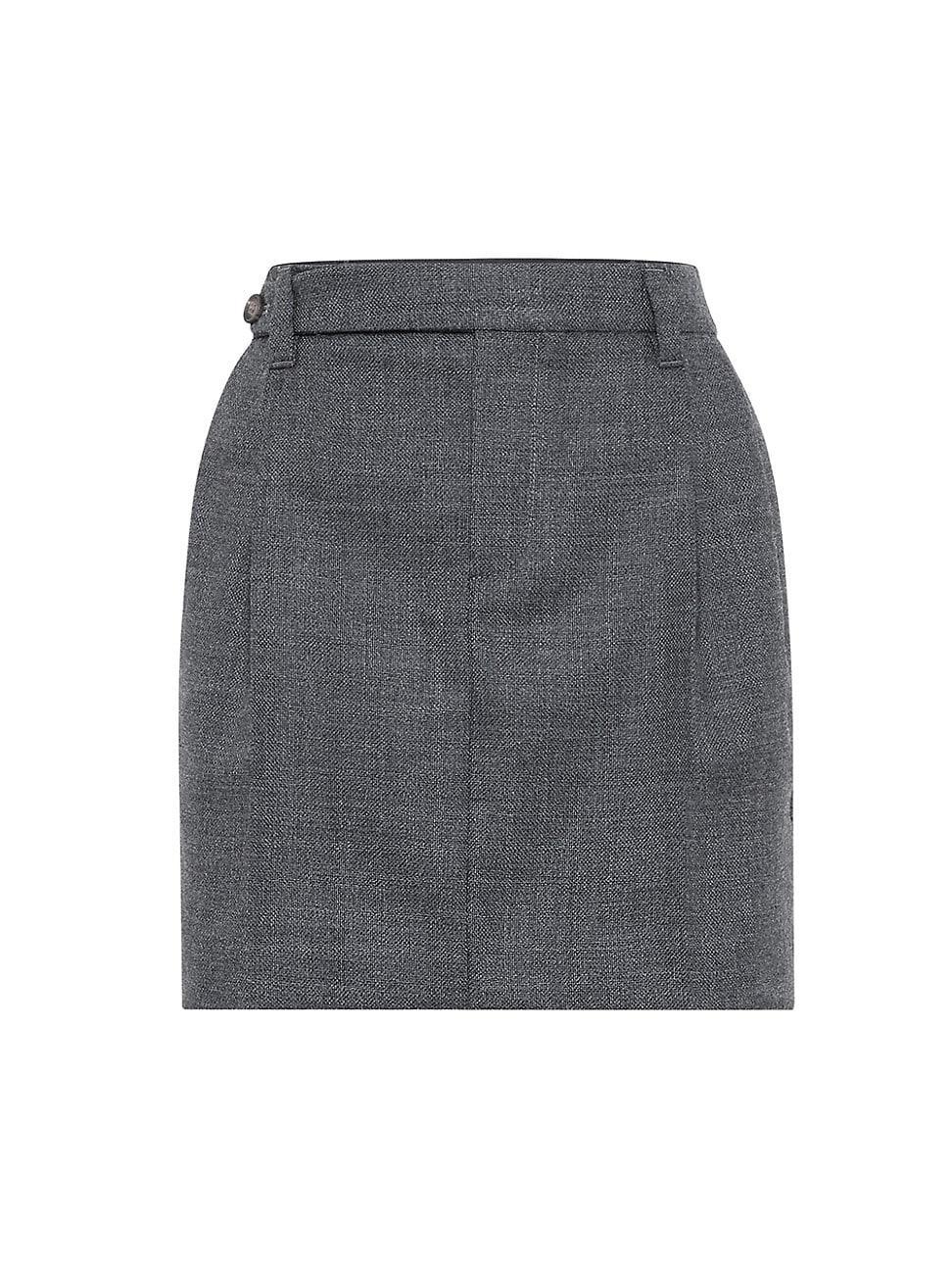 Womens Virgin Wool Sartorial Mini Skirt product image