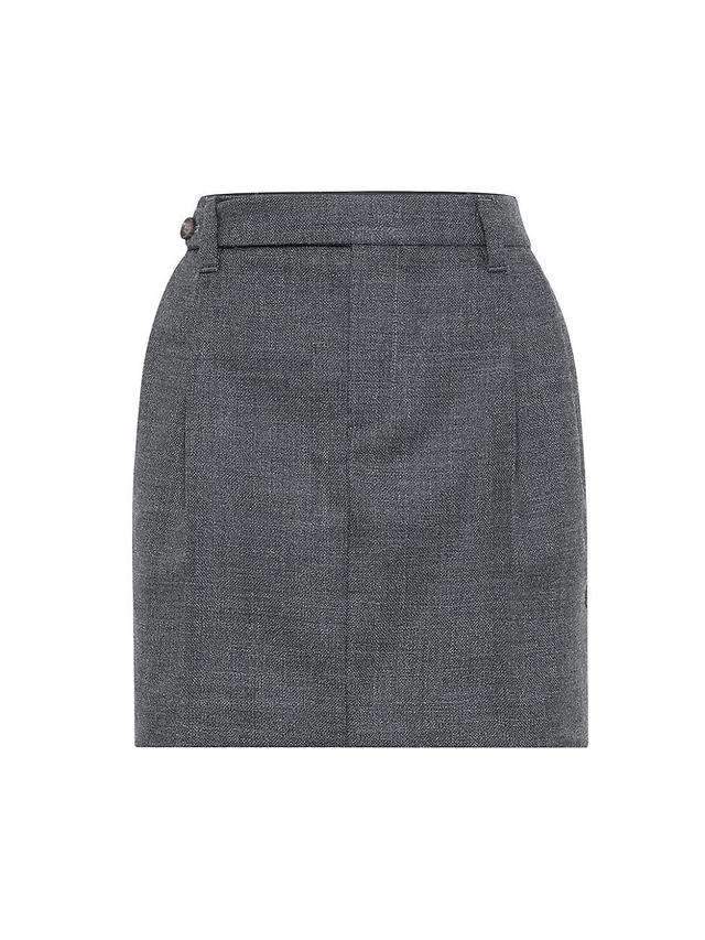 Womens Virgin Wool Sartorial Mini Skirt Product Image