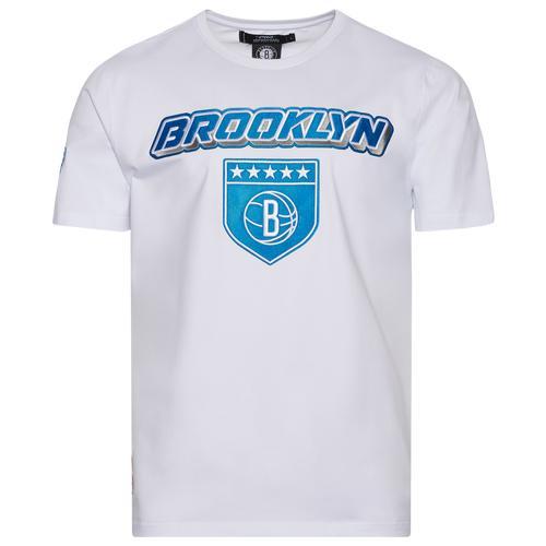 Pro Standard Mens Pro Standard Nets Military SJ T-Shirt - Mens White/Blue Product Image