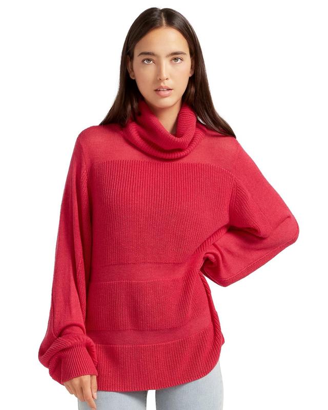 Belle & Bloom Womens Women Nevermind Sheer Panelled Knit Sweater Product Image