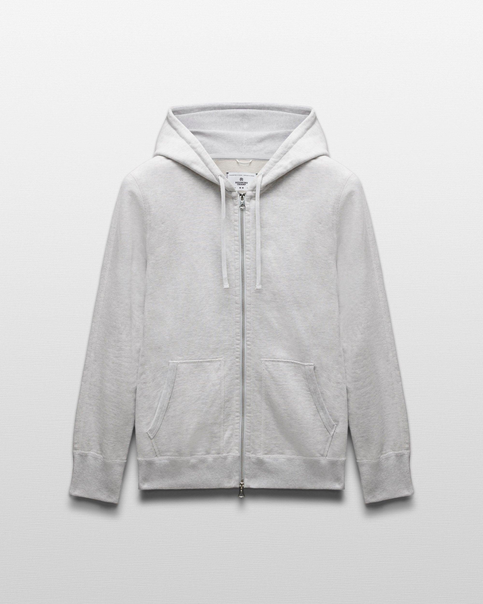 Midweight Terry Slim Zip Hoodie Male Product Image