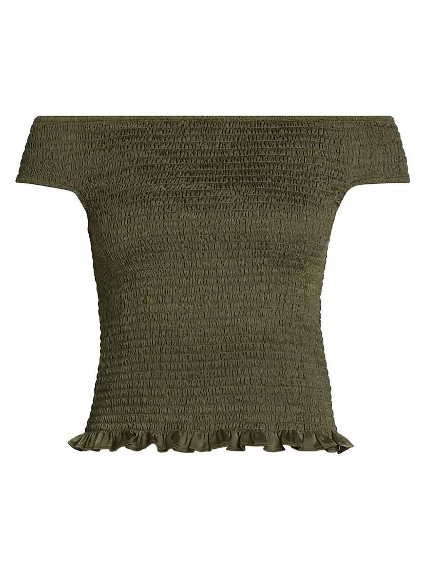 Kieran Smocked Off-the-Shoulder Top Product Image