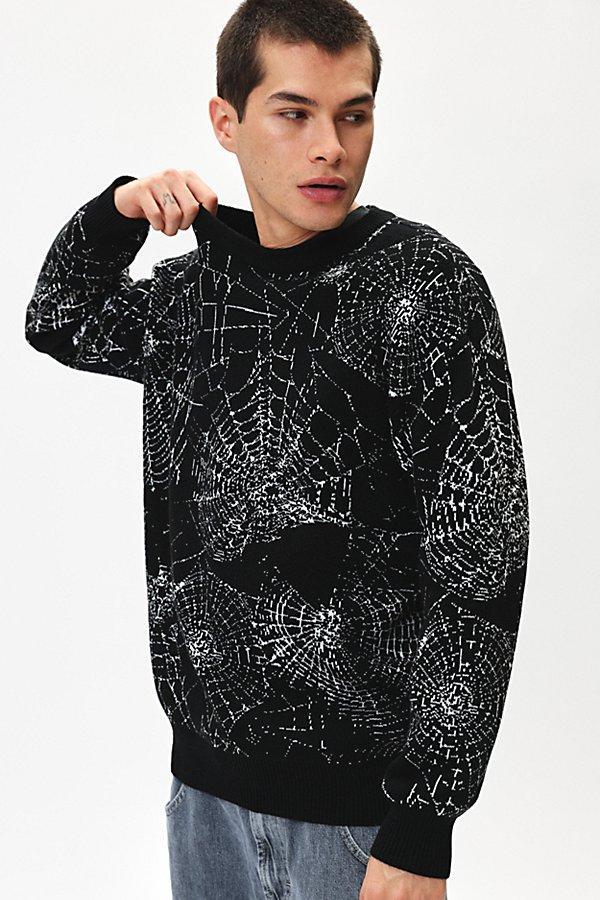 Urban Outfitters UO Spiderweb Crew Neck Sweater Mens at Urban Outfitters Product Image