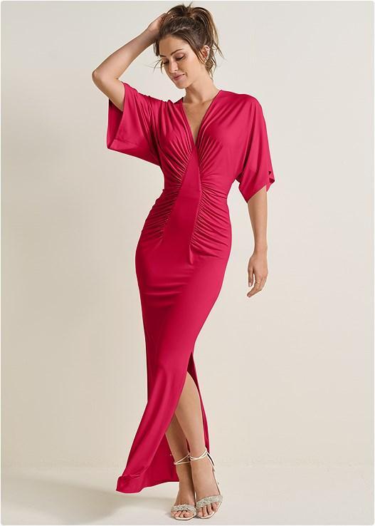 Drape Sleeve Maxi Dress Product Image