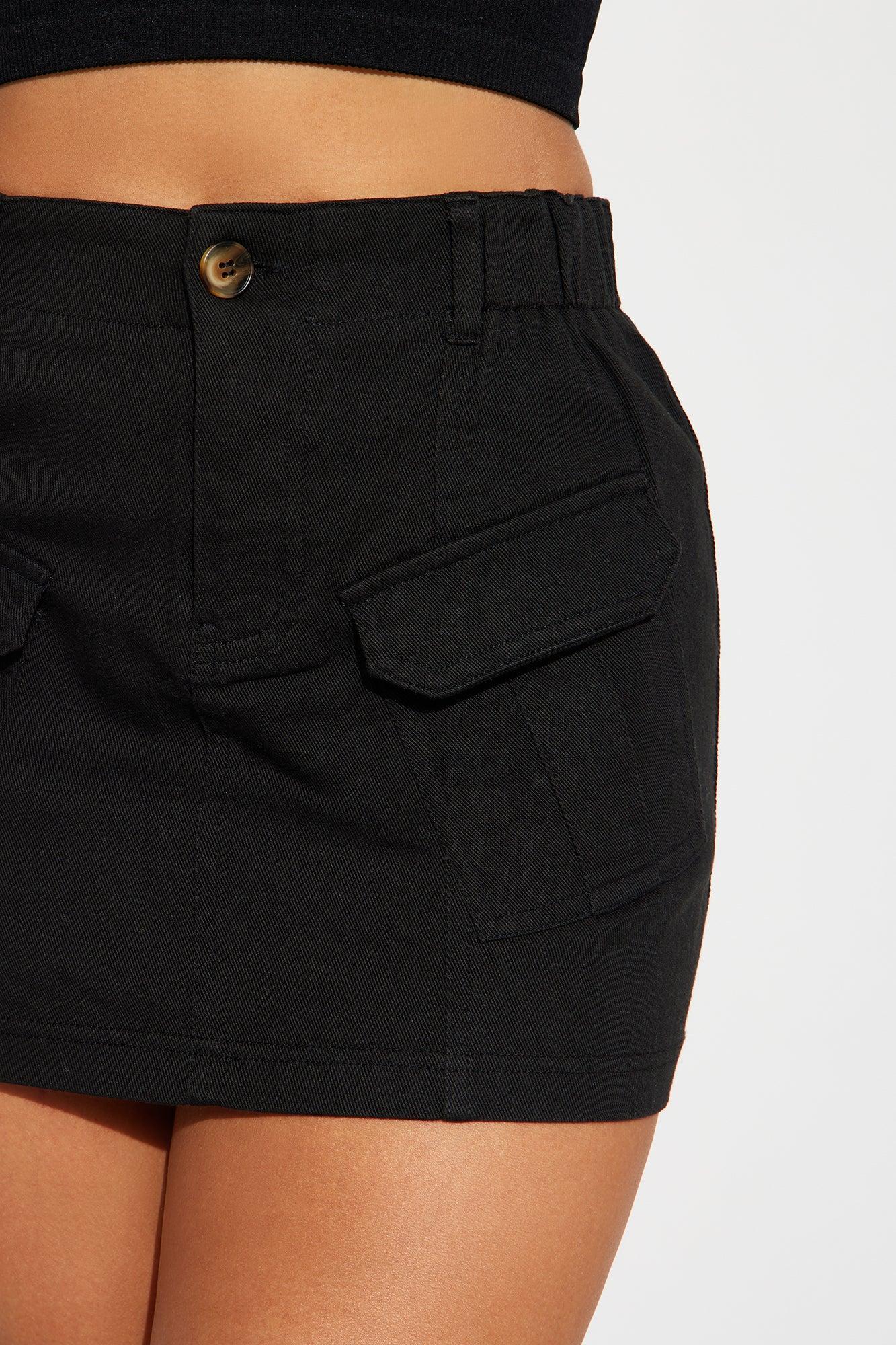 Lydie Cargo Mini Skirt - Black Product Image