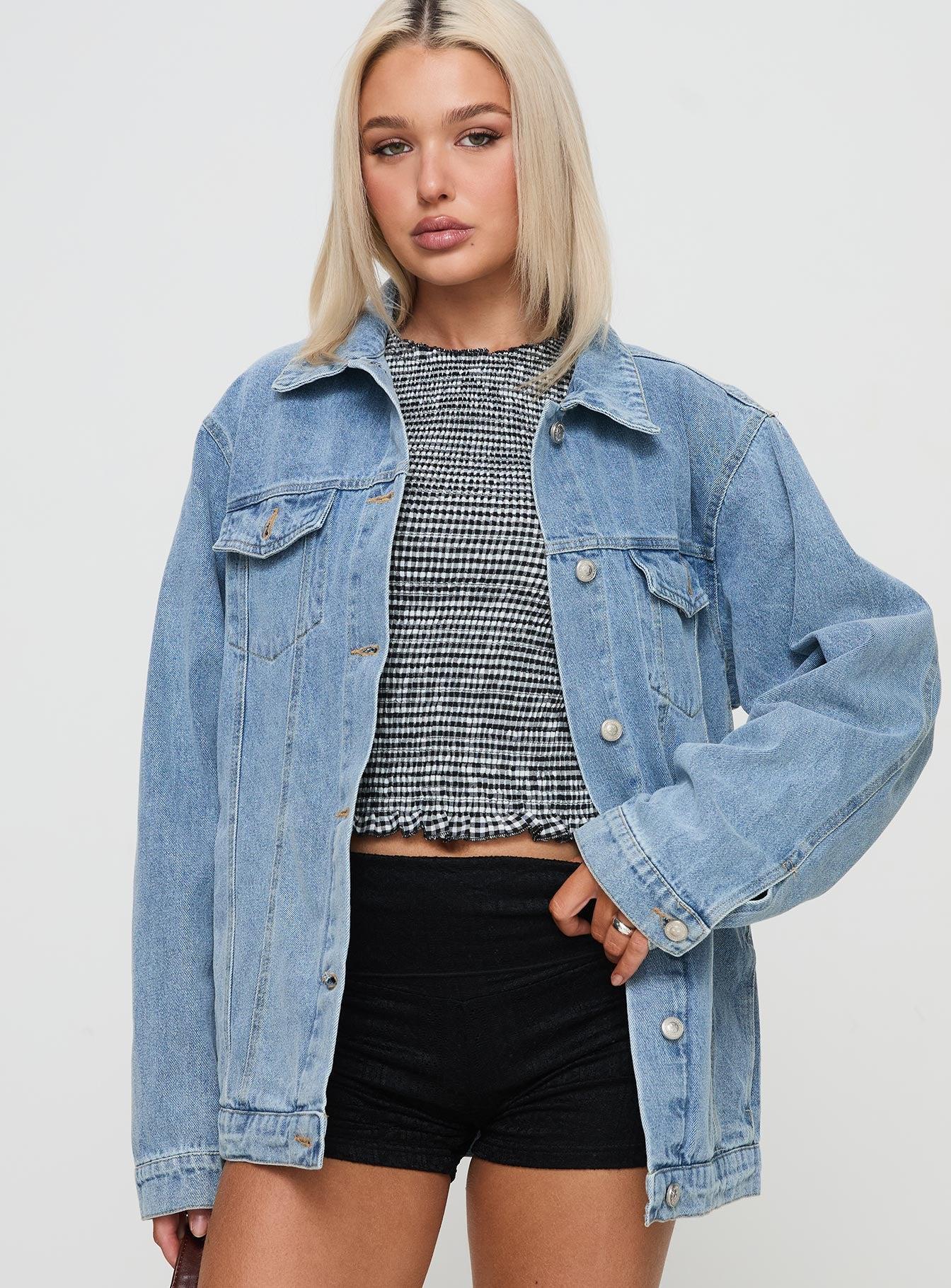 All You Need Denim Jacket Light Wash Product Image