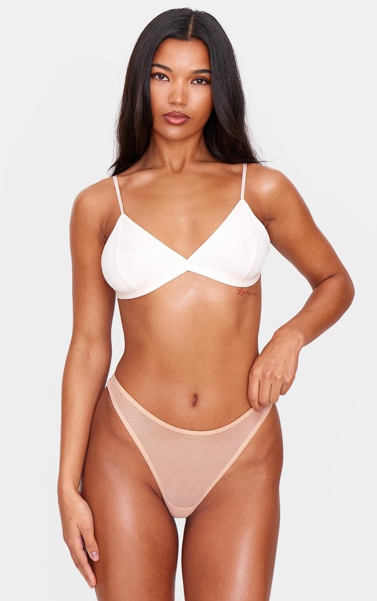 Nude Mesh Basic Thong Product Image