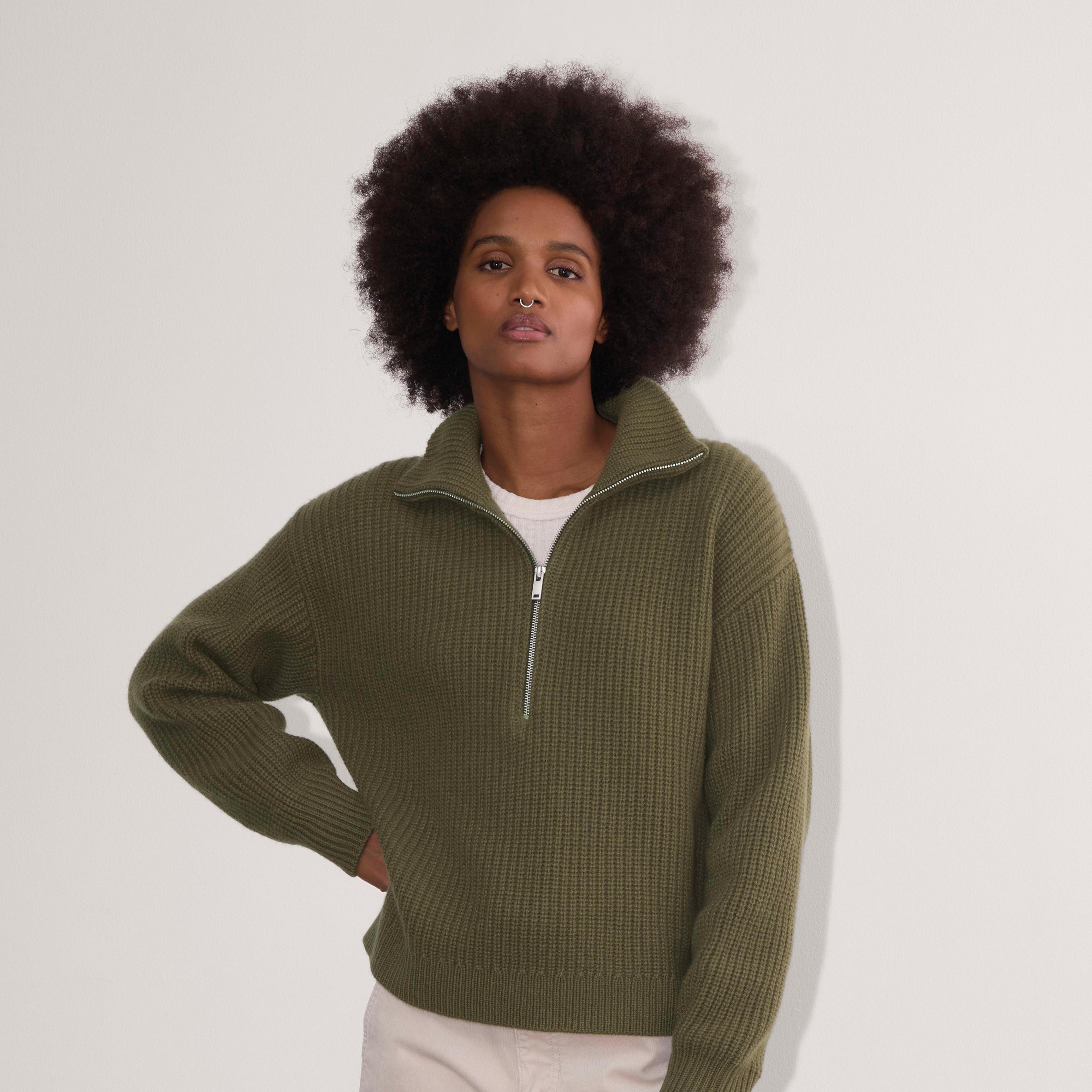 Womens Half-Zip Sweater in Luxe Merino by Everlane Product Image