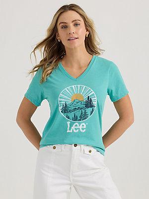 Women's Shining Hill V-Neck Graphic Tee | Women's Tops | Lee® Product Image