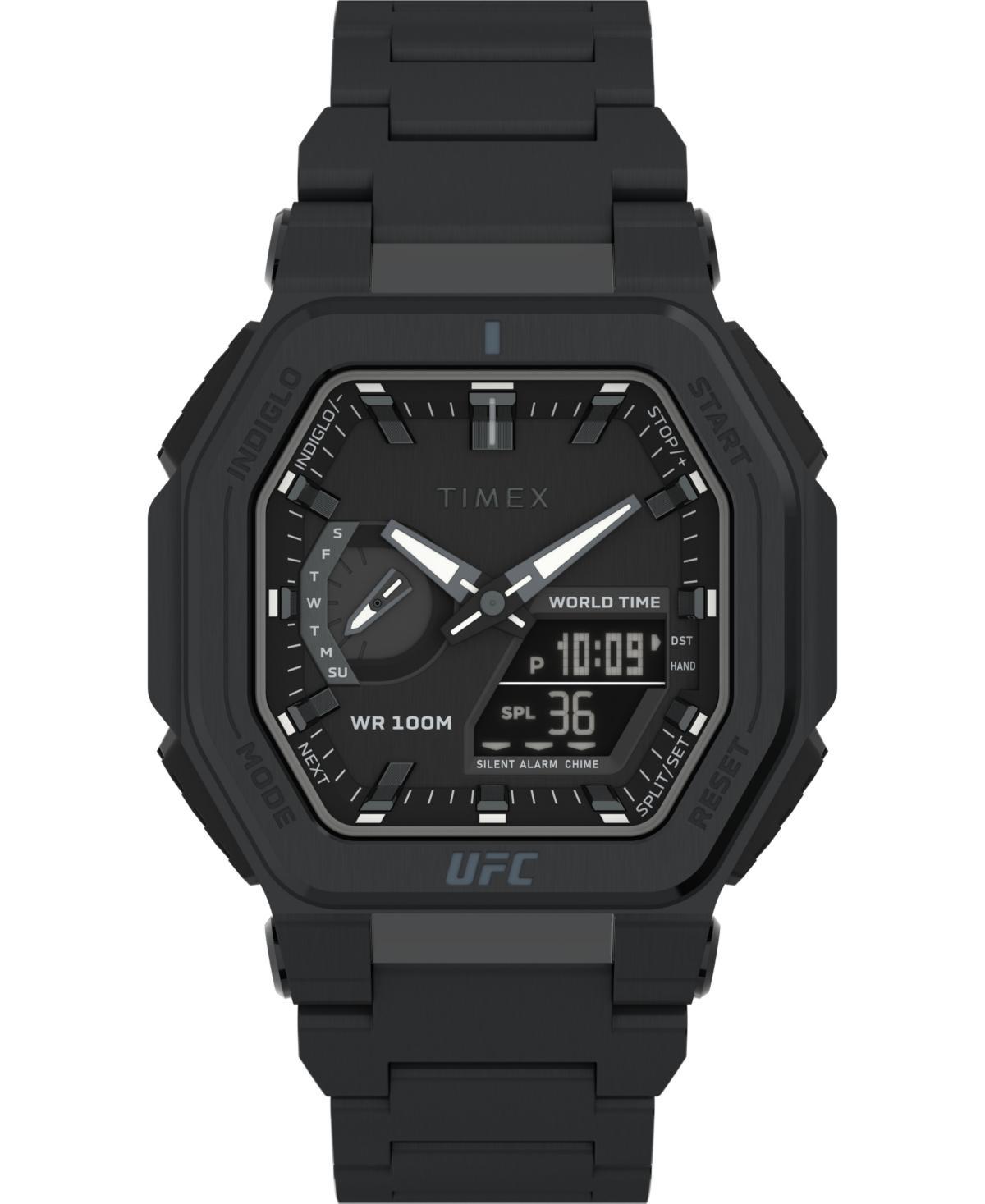 Timex Ufc Mens Colossus Analog-Digital Black Stainless Steel Watch, 45mm Product Image