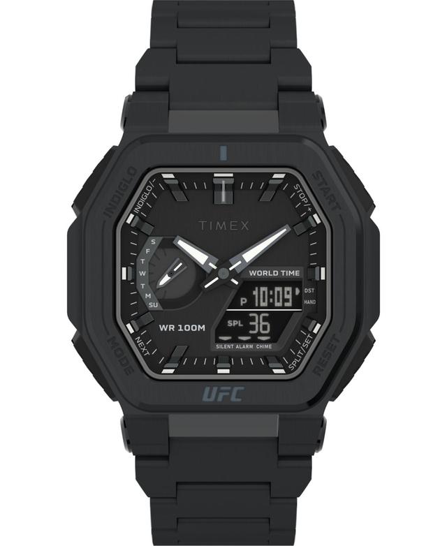 Timex Ufc Mens Colossus Analog-Digital Black Stainless Steel Watch, 45mm Product Image