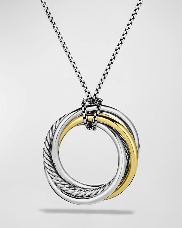 Womens Crossover Pendant Necklace with 14K Yellow Gold Product Image