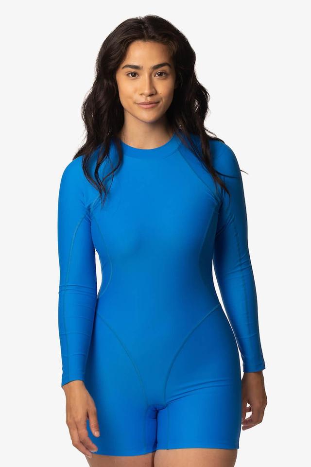 Zenobia Zip-Up Paddle Suit - Sapphire Female Product Image