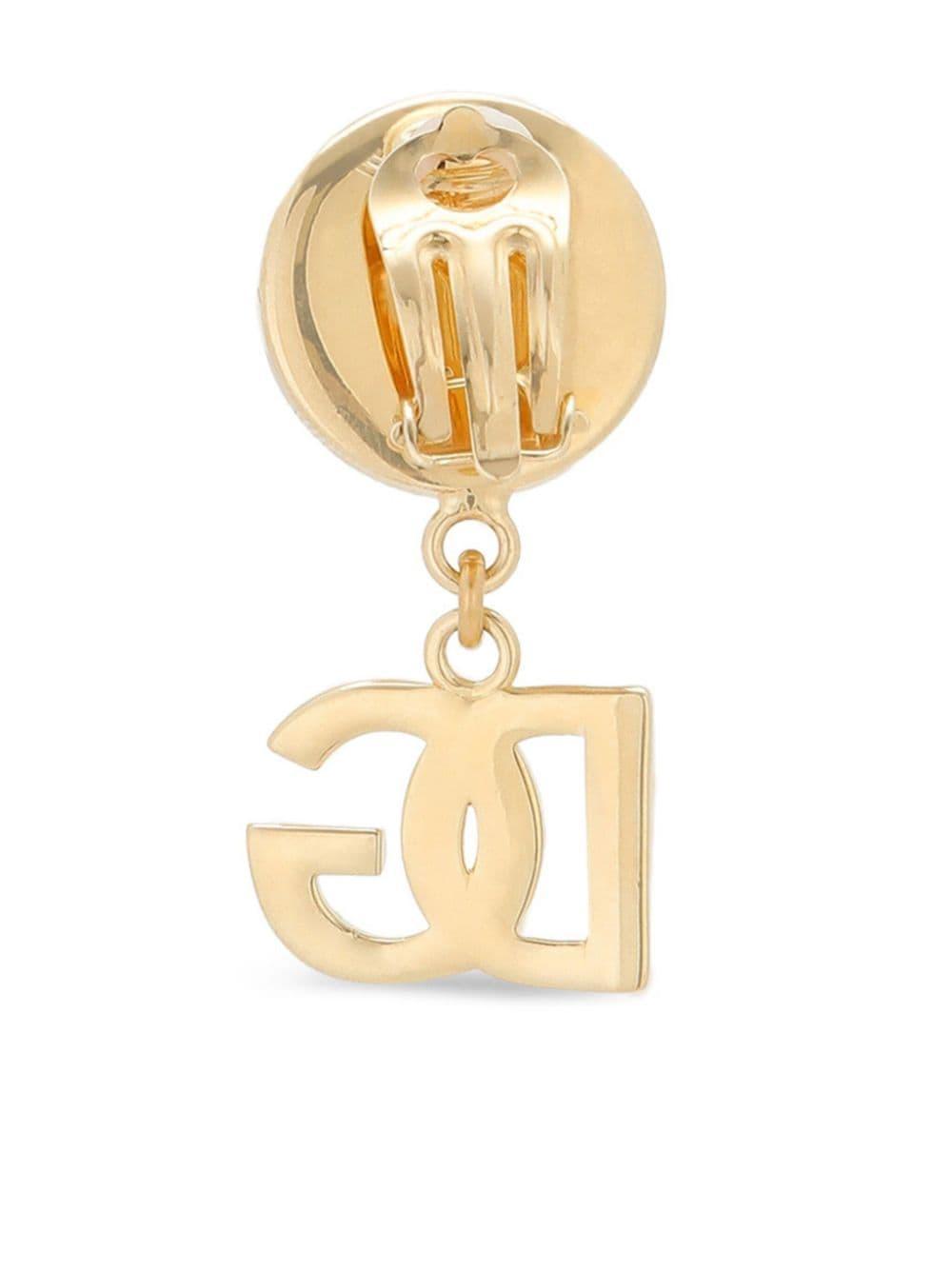 Logo-pendant Clip-on Earring In Gold Product Image