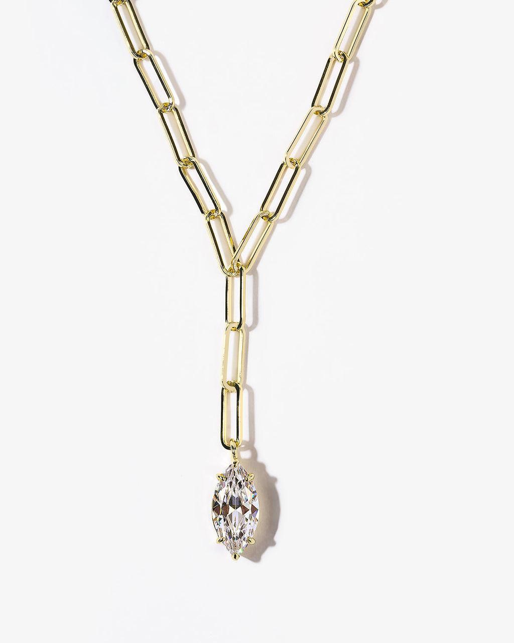 The Bradshaw Necklace - Gold|White Diamondettes Product Image