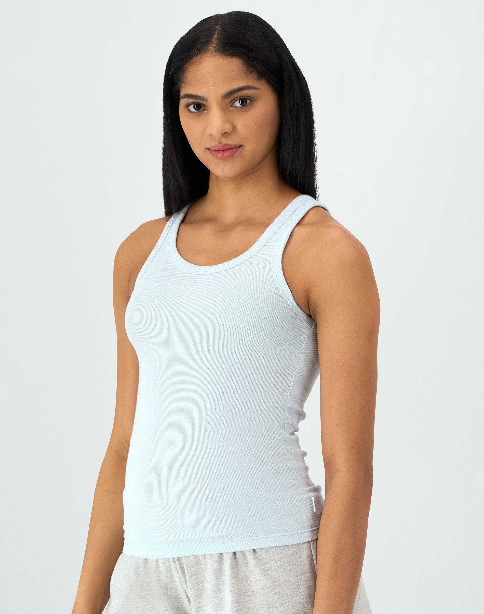 Hanes Originals Comfywear Womens Rib Tank White 2XL Product Image