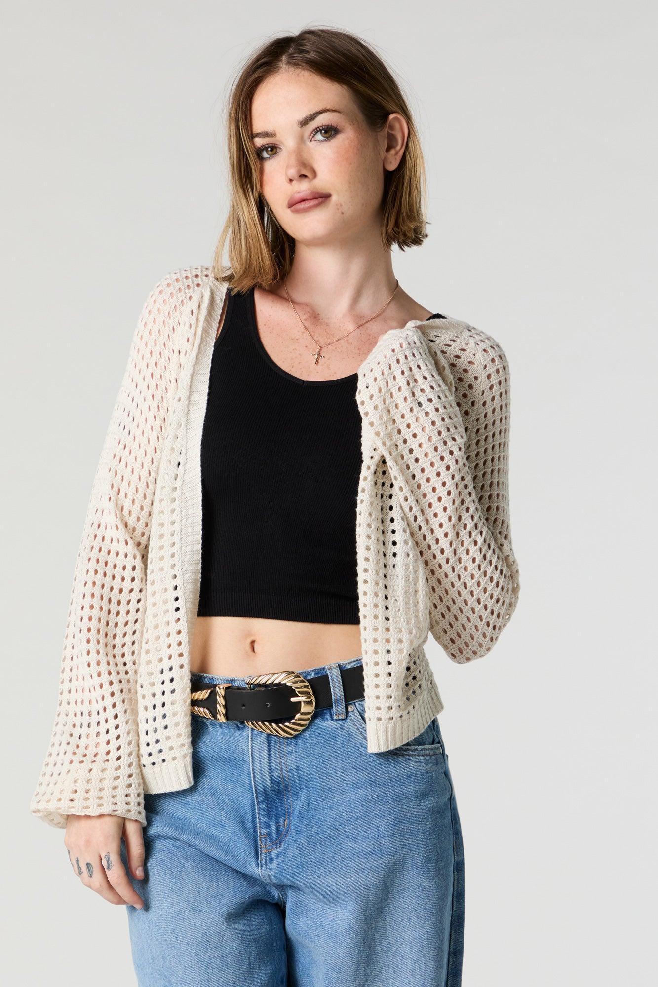 Open Knit Cardigan Female Product Image