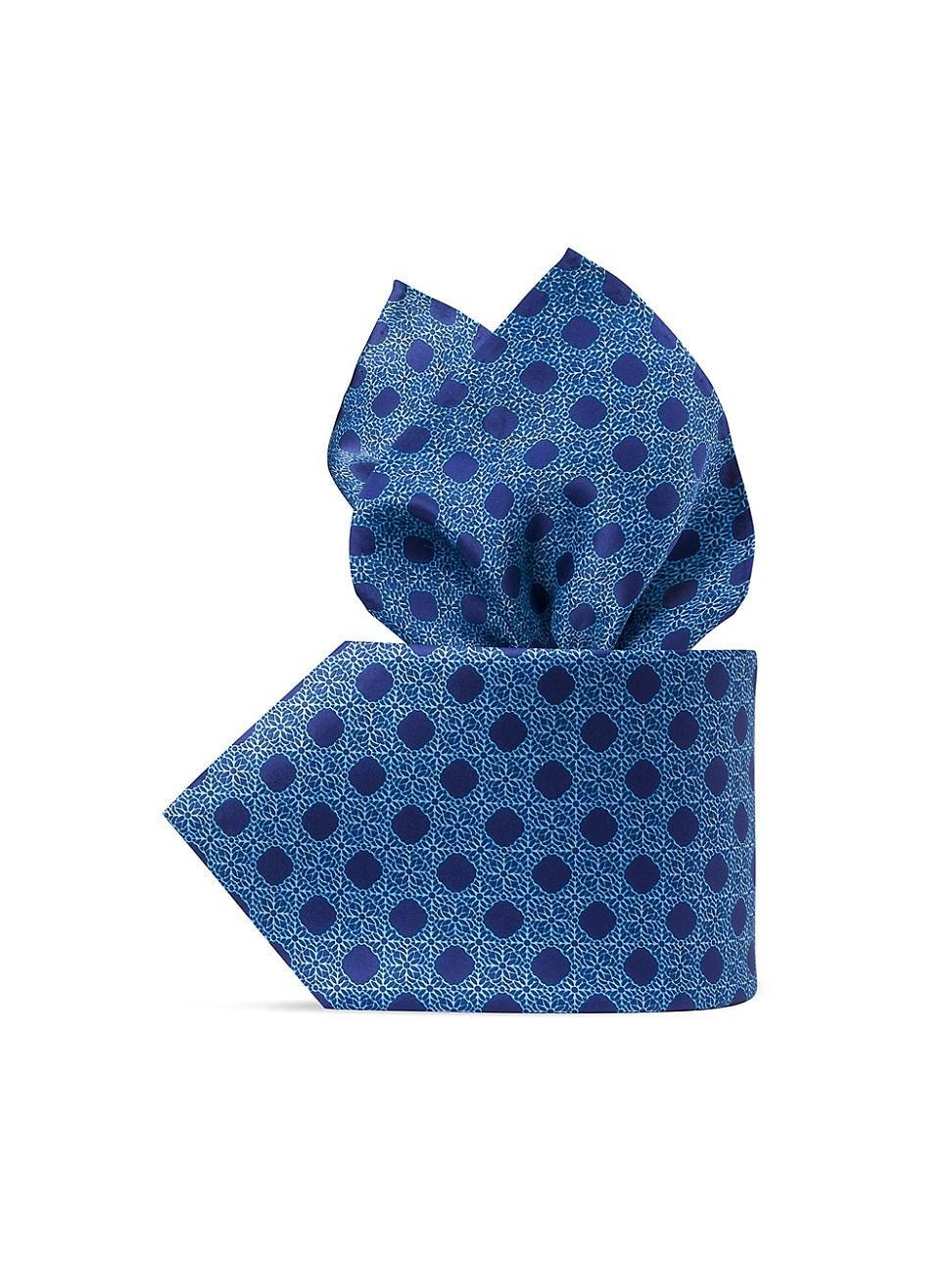 Mens Hand Printed Silk Tie Set Product Image