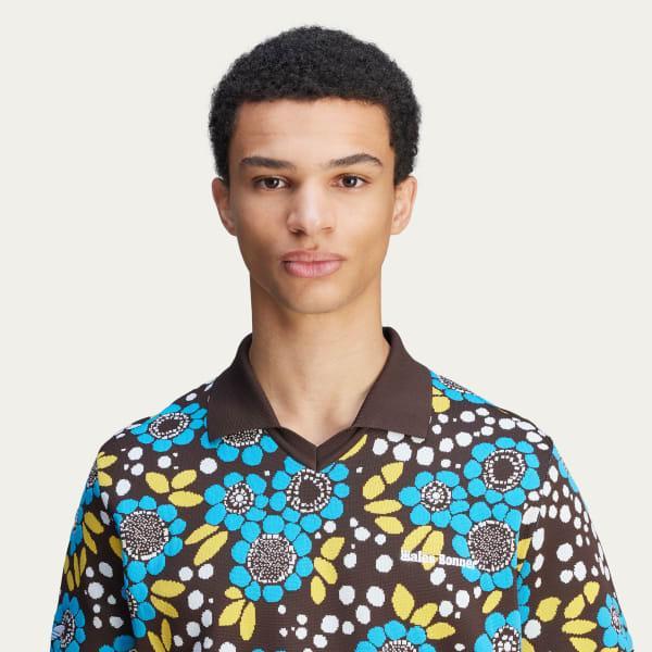 Wales Bonner Knit Floral Polo Shirt Product Image