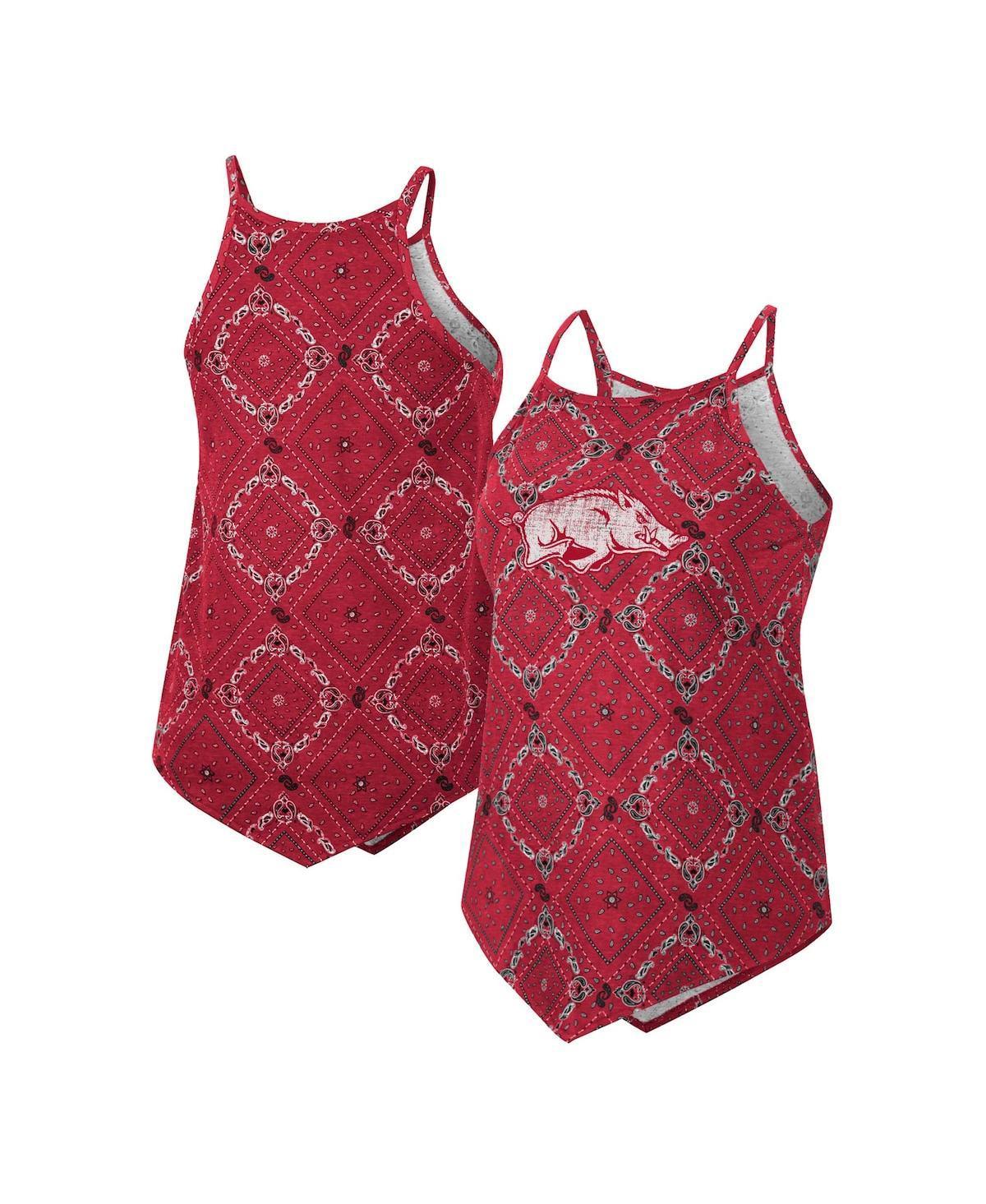 Womens Colosseum x Wrangler Cardinal Arkansas Razorbacks Bandana Tank Top Product Image