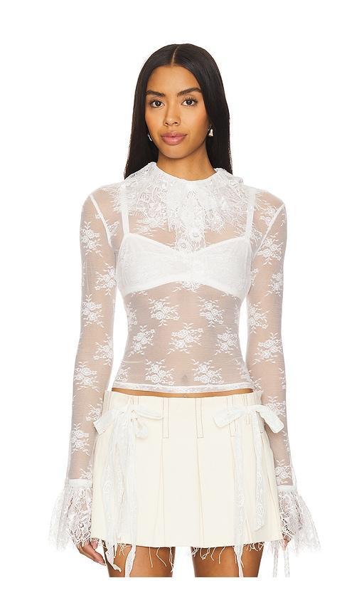 Ruffled Lace Top Product Image