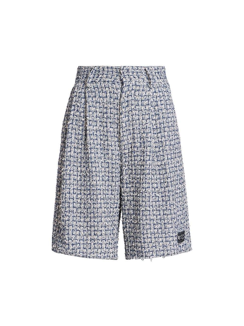 Mens Boucle Cotton-Blend Tweed Skater Shorts Product Image