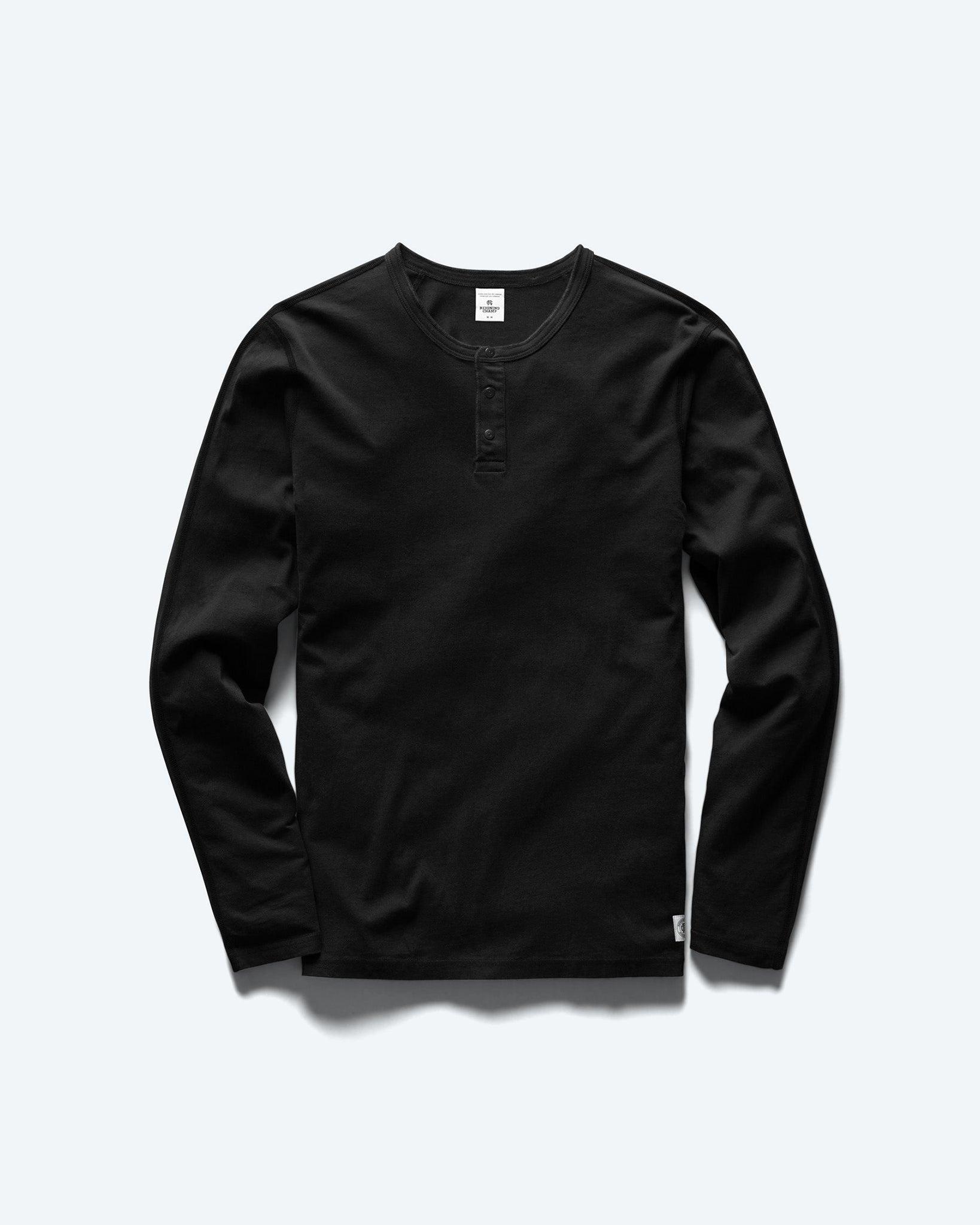 Lightweight Jersey Long Sleeve Henley Male Product Image