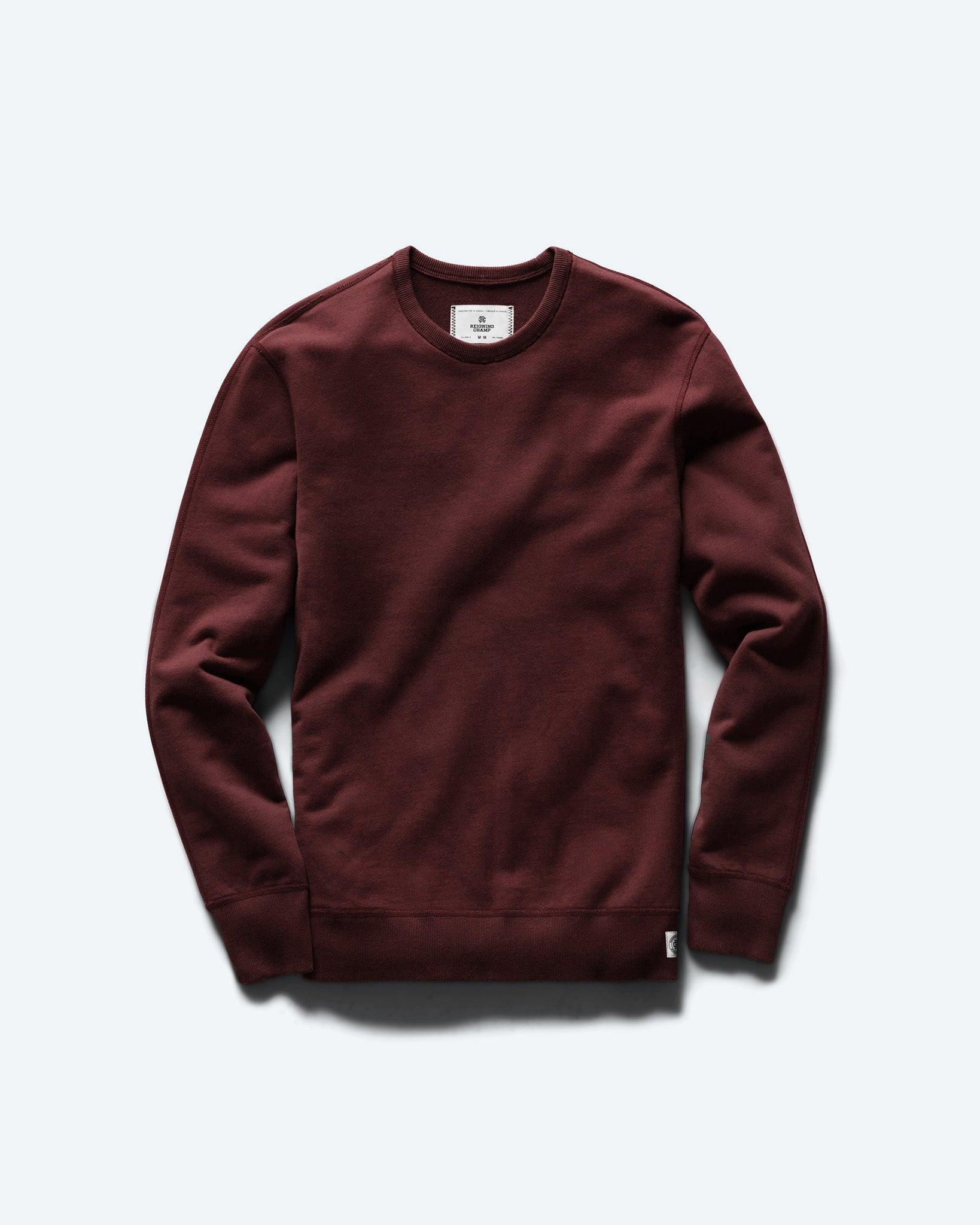 0984. Herringbone Terry Crewneck - Crimson Red Product Image