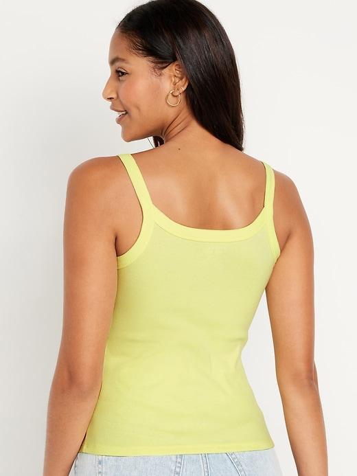 Fitted Rib-Knit Tank Top Product Image