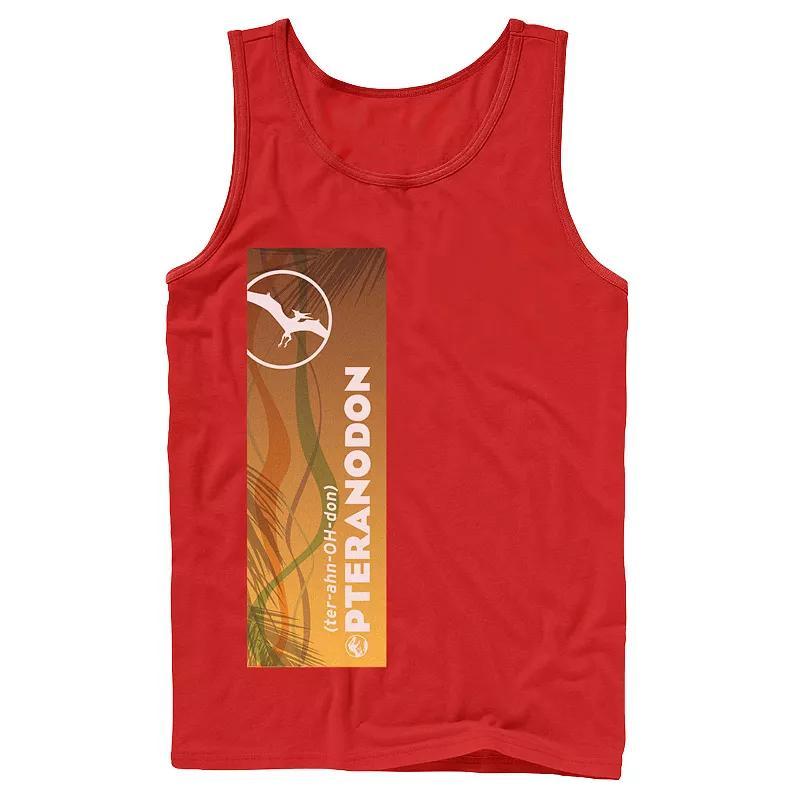 Mens Jurassic World Pteranodon Right Panel Tank Top Grey Product Image