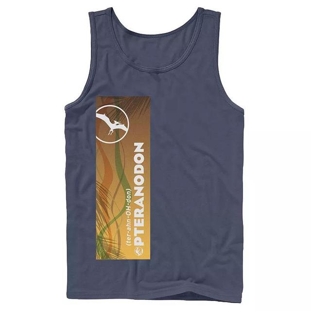 Mens Jurassic World Pteranodon Right Panel Tank Top Grey Product Image