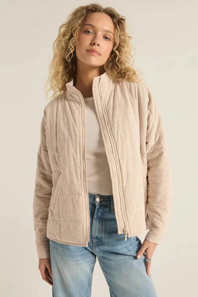 Z Supply Bonfire Jacket in Heather Latte Product Image