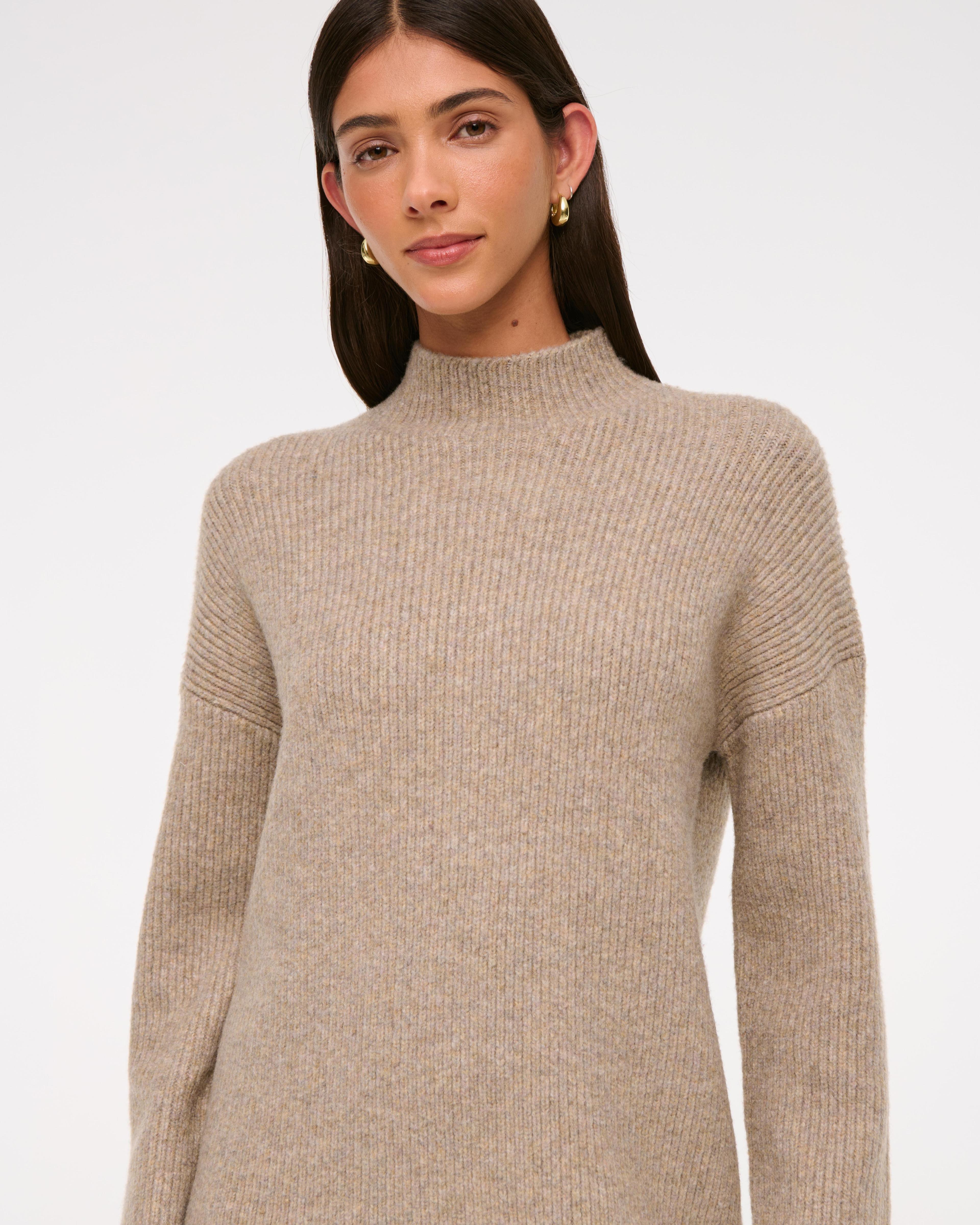 Easy Mockneck Mini Sweater Dress Product Image