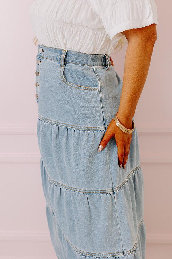 The Jacey Denim Skirt Curves Product Image