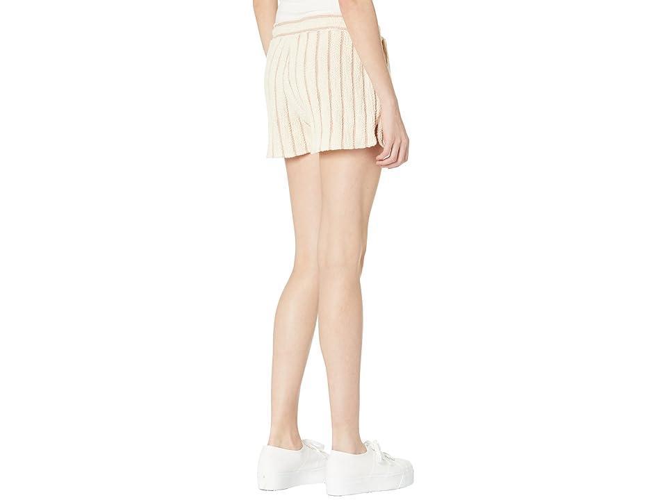 Faherty Stripe Terry Shorts (Peach Cream Stripe) Women's Shorts Product Image