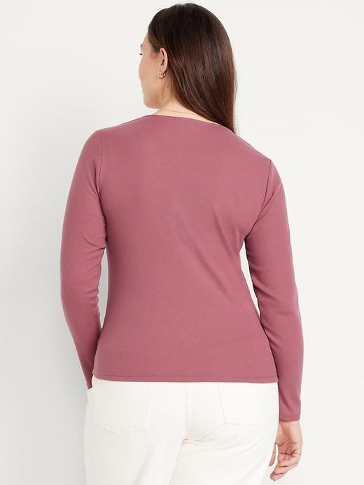 Twist-Front Ribbed Top Product Image