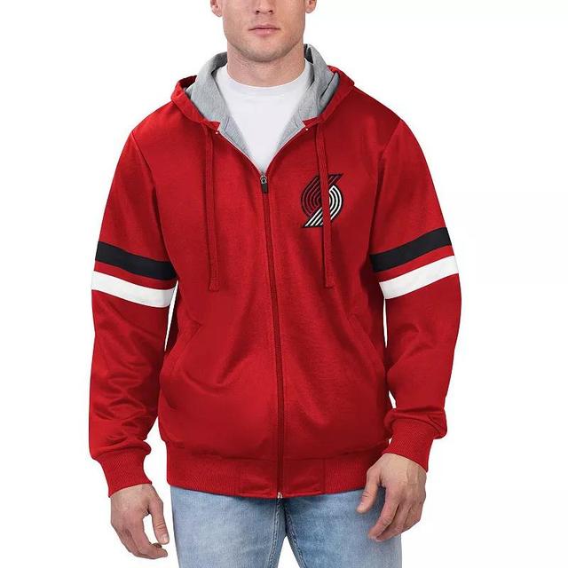 Mens G-III Sports by Carl Banks Portland Trail Blazers Contender Full-Zip Hoodie Jacket Product Image