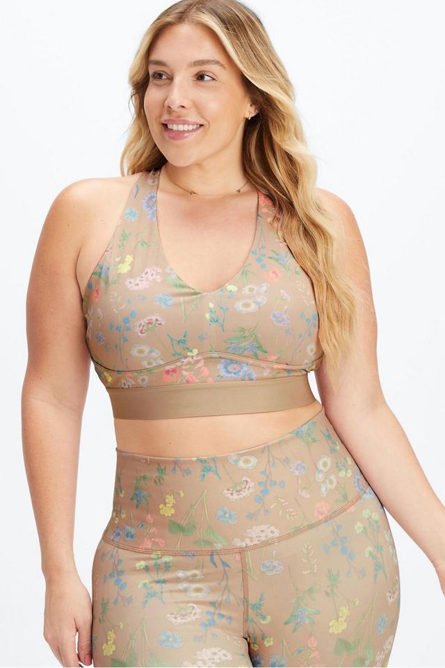 Fabletics All Day Every Day Bra Womens Saguaro Floral plus Size 1X Product Image