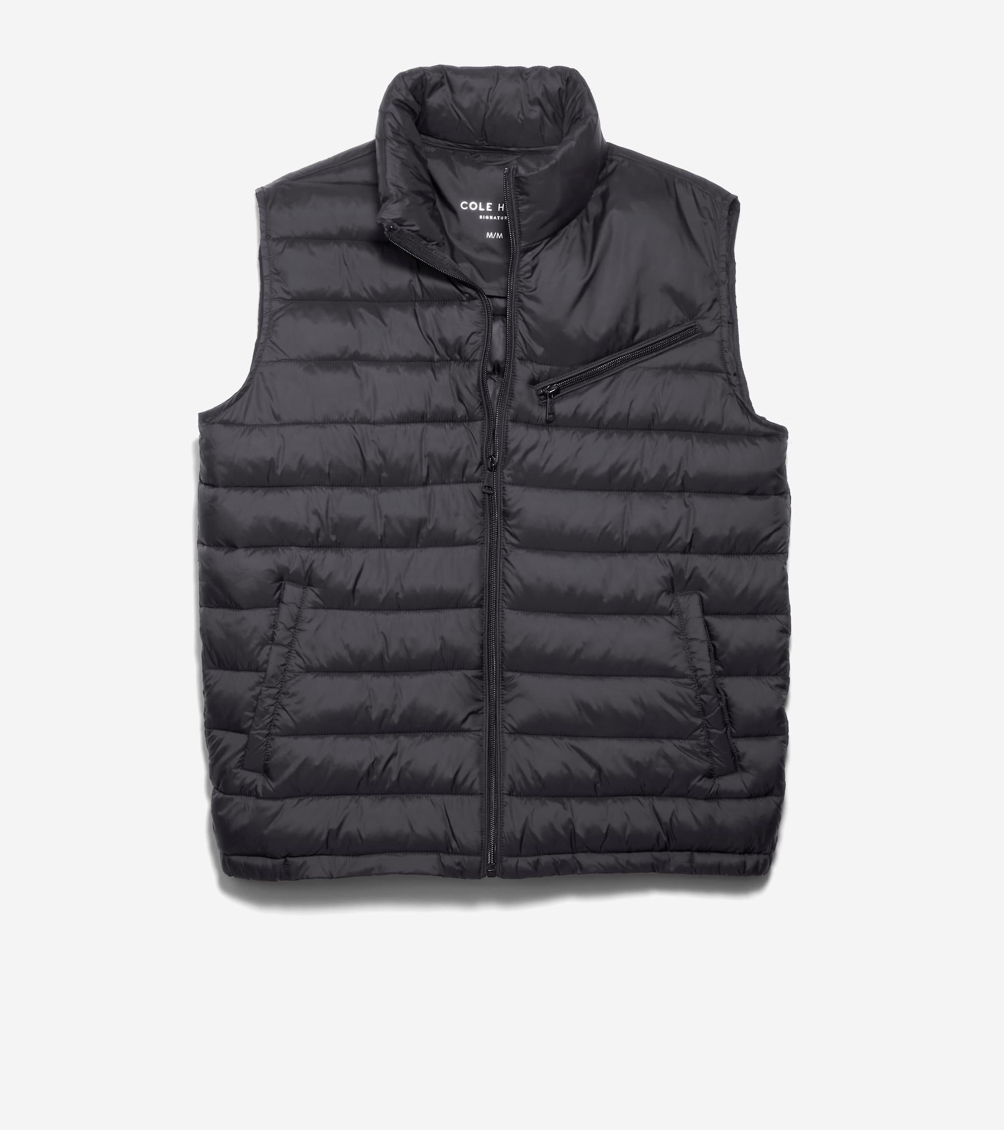 Wilsons Leather | Mens Puffer Vest | Black | Medium | Designer Brand Product Image