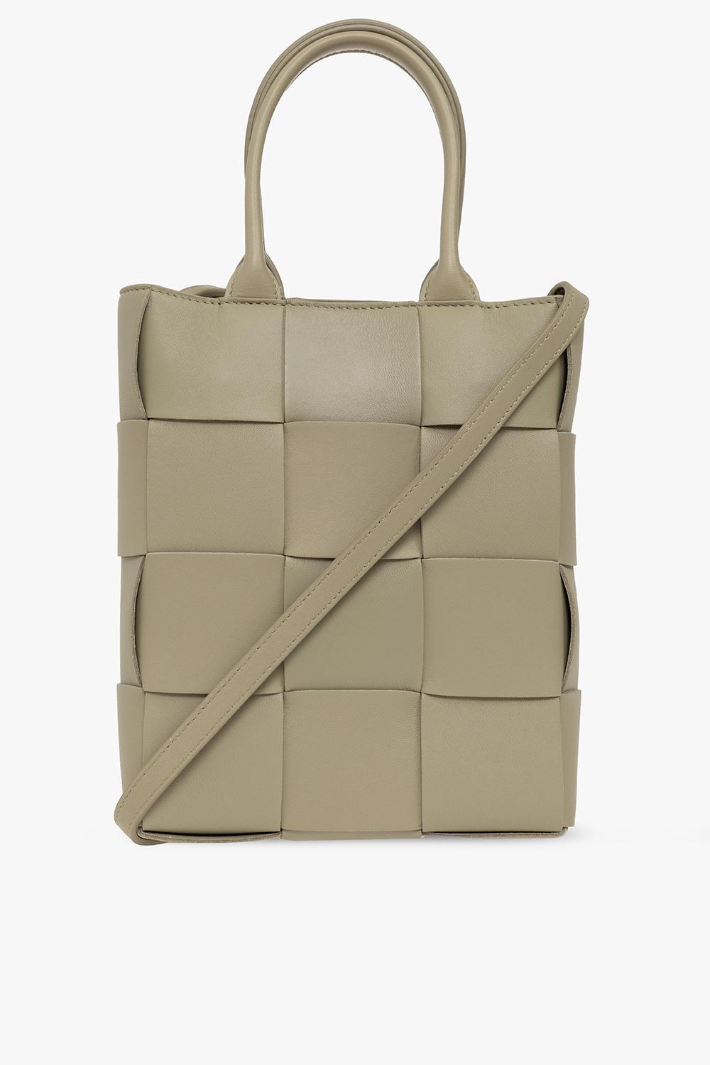 BOTTEGA VENETA Mini Cassette Intreccio Tote Bag In Grey Product Image