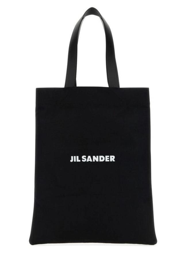 JIL SANDER Man Black Canvas Medium Book Shopping Bag Product Image