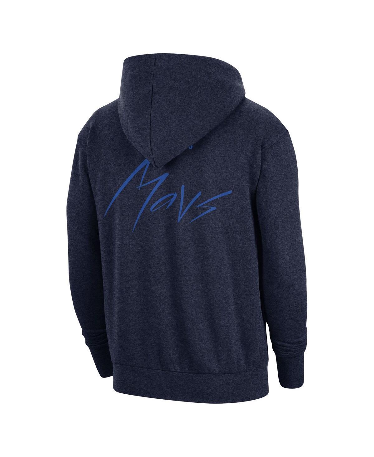 NIKE Men's  Heather Navy Dallas Mavericks Courtside Versus Flight Pullover Hoodie Product Image