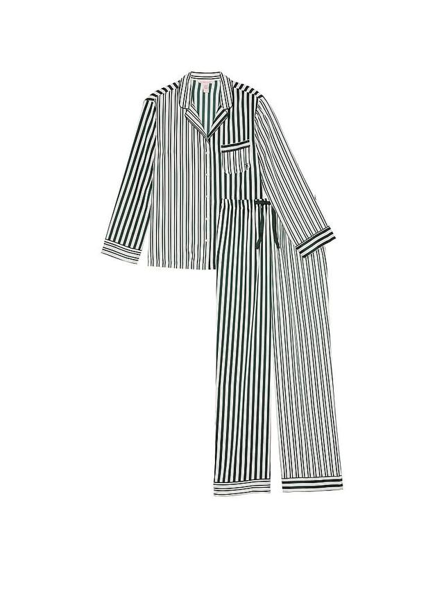 Glazed Satin Long Pajama Set Product Image