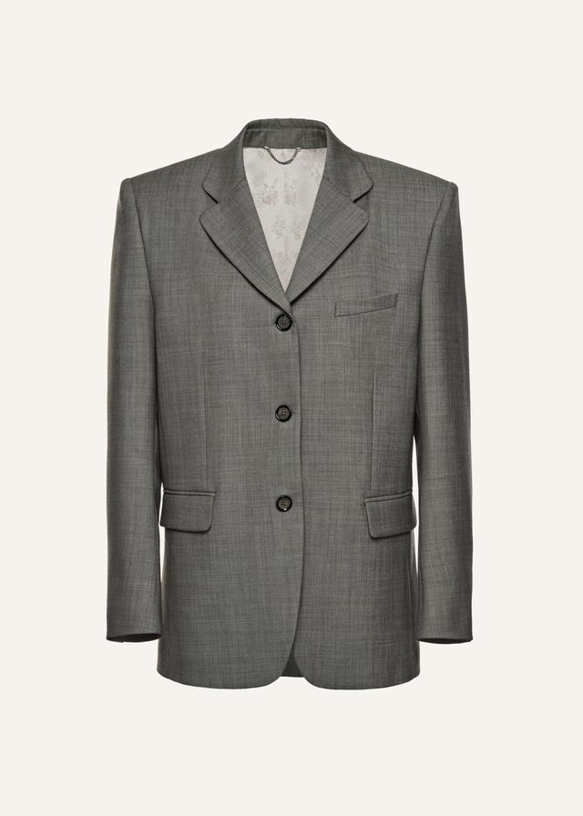 Boxy oversized blazer in grey Product Image