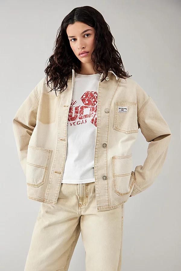 BDG Cream Denim Chore Jacket Womens at Urban Outfitters Product Image