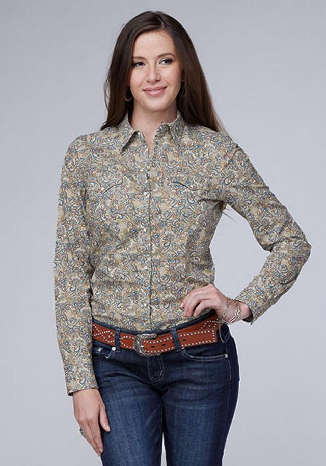 Roper® Ladies' L/S Multi-Paisley Print Snap Shirt Product Image