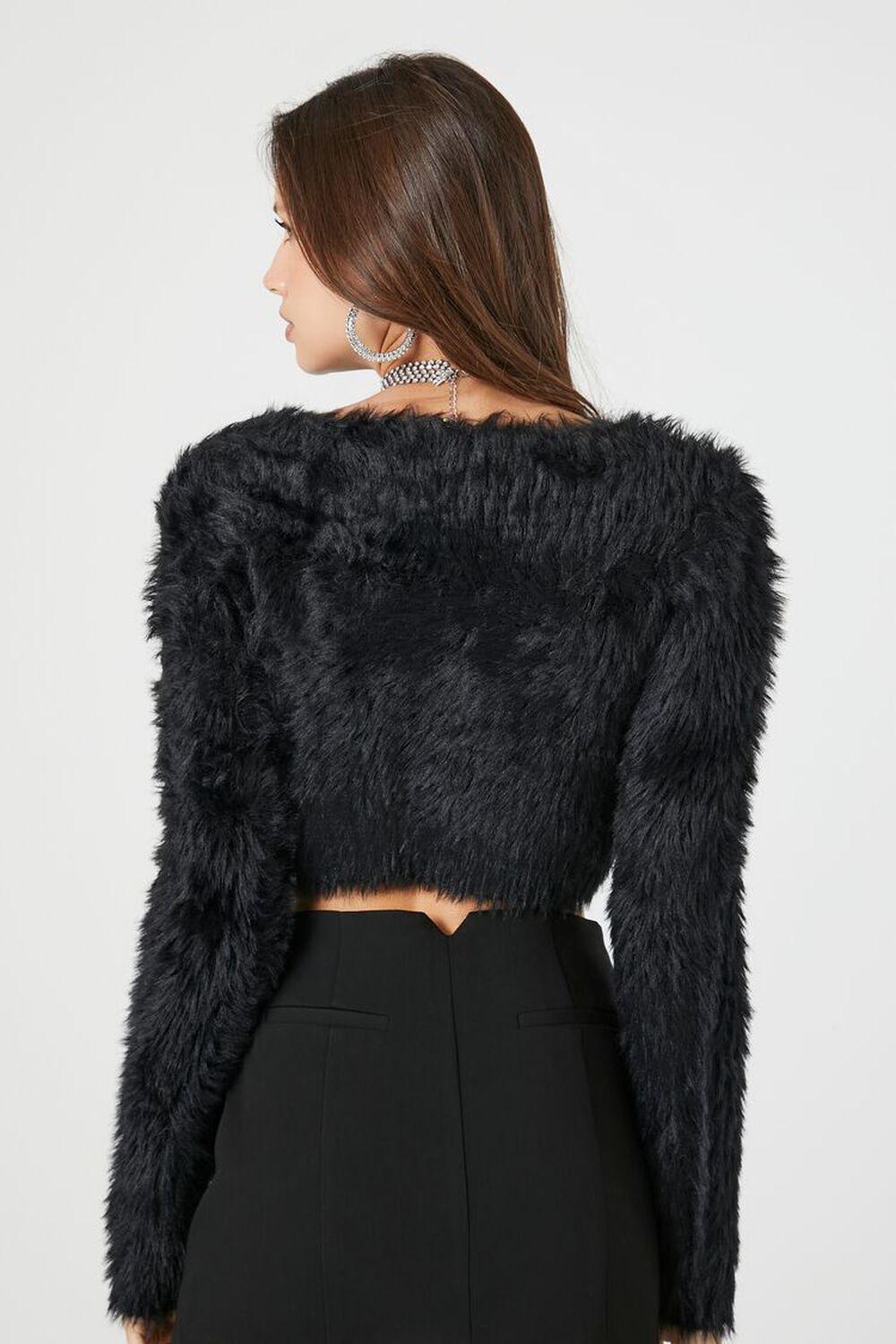 Fuzzy Knit Cropped Sweater | Forever 21 Product Image